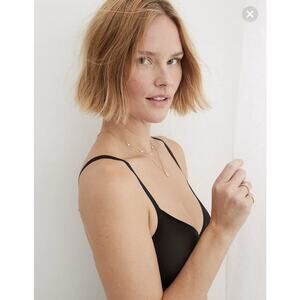 Aerie Smoothez Microfiber Unlined Balconette Bra Blk Mesh Underwire Size34🖤BOGO